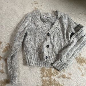 Crop button up sweater